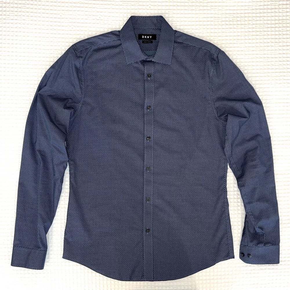 DKNY Men’s Slim Fit Stretch Dress Shirt, Medium 15 34/35
